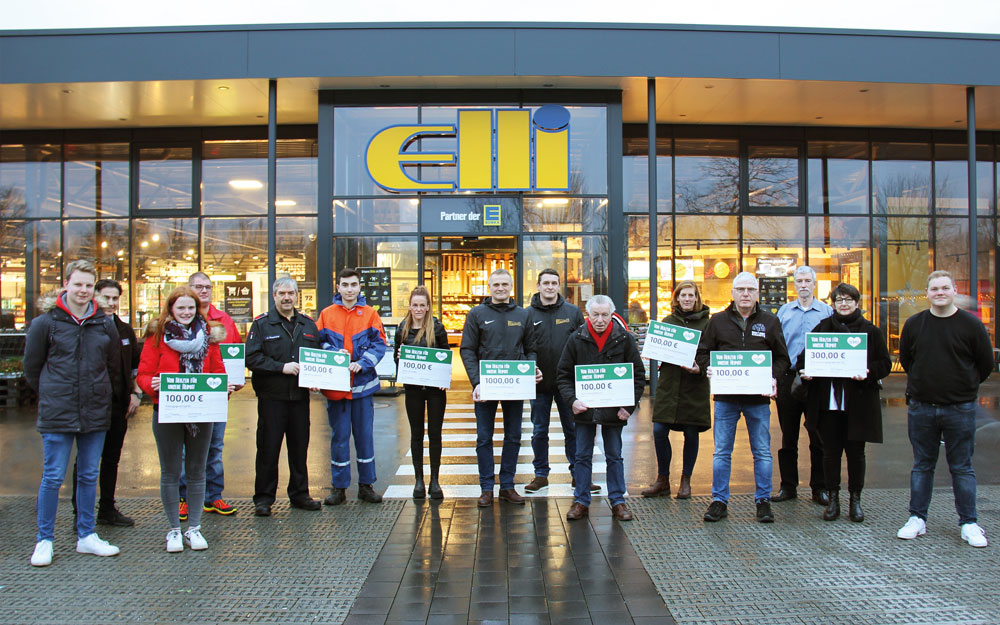 Elli-Markt Kaunitz spendet 2.500 € für ortsansässige Vereine beim Kaunitzer Spendenmarathon